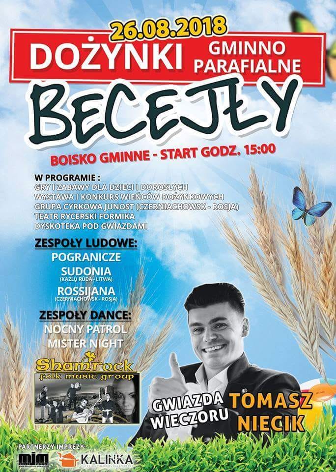 Doynki
                            Parafialno-Gminne w Becejach 26 sierpnia
                            2018