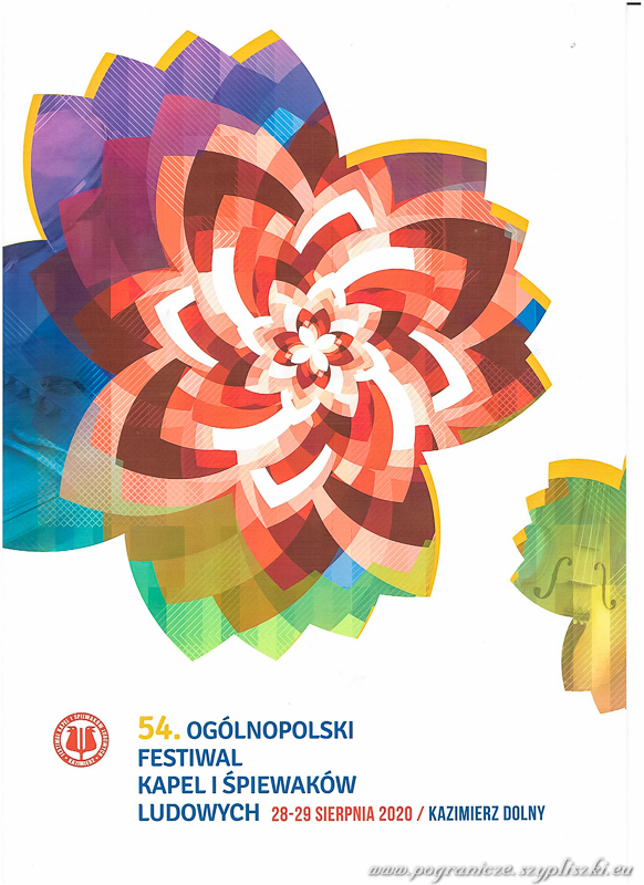 54 Ogólnopolski
Festiwal Kapel i ¦piewaków Ludowych w
Kazimierzu Dolnym 29 sierpnia 2020 r.